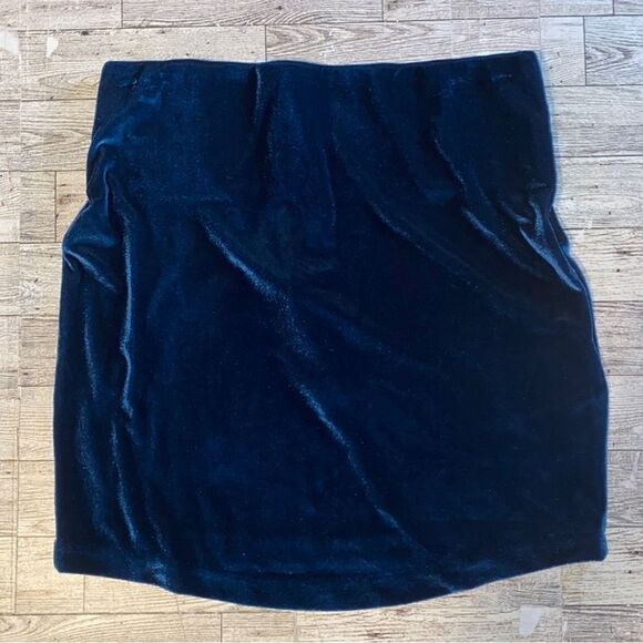 BCBG, Velvet, Midnight Blue Haze, Bodycon Mini Skirt - Picture 2 of 16